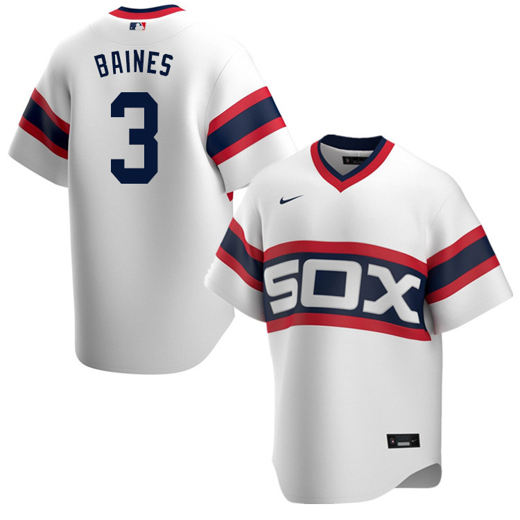 Nike Men #3 Harold Baines Chicago White Sox Baseball Jerseys Sale-White